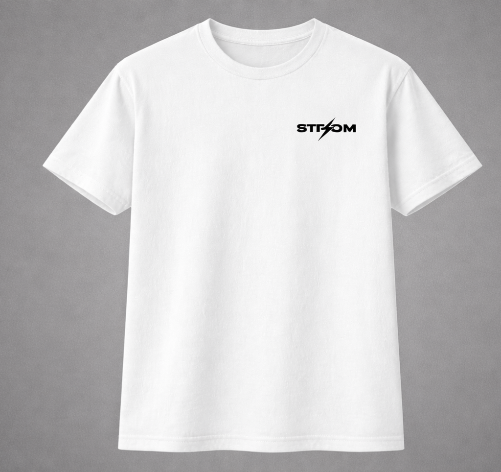 Tee shirt blanc 100% coton brodé