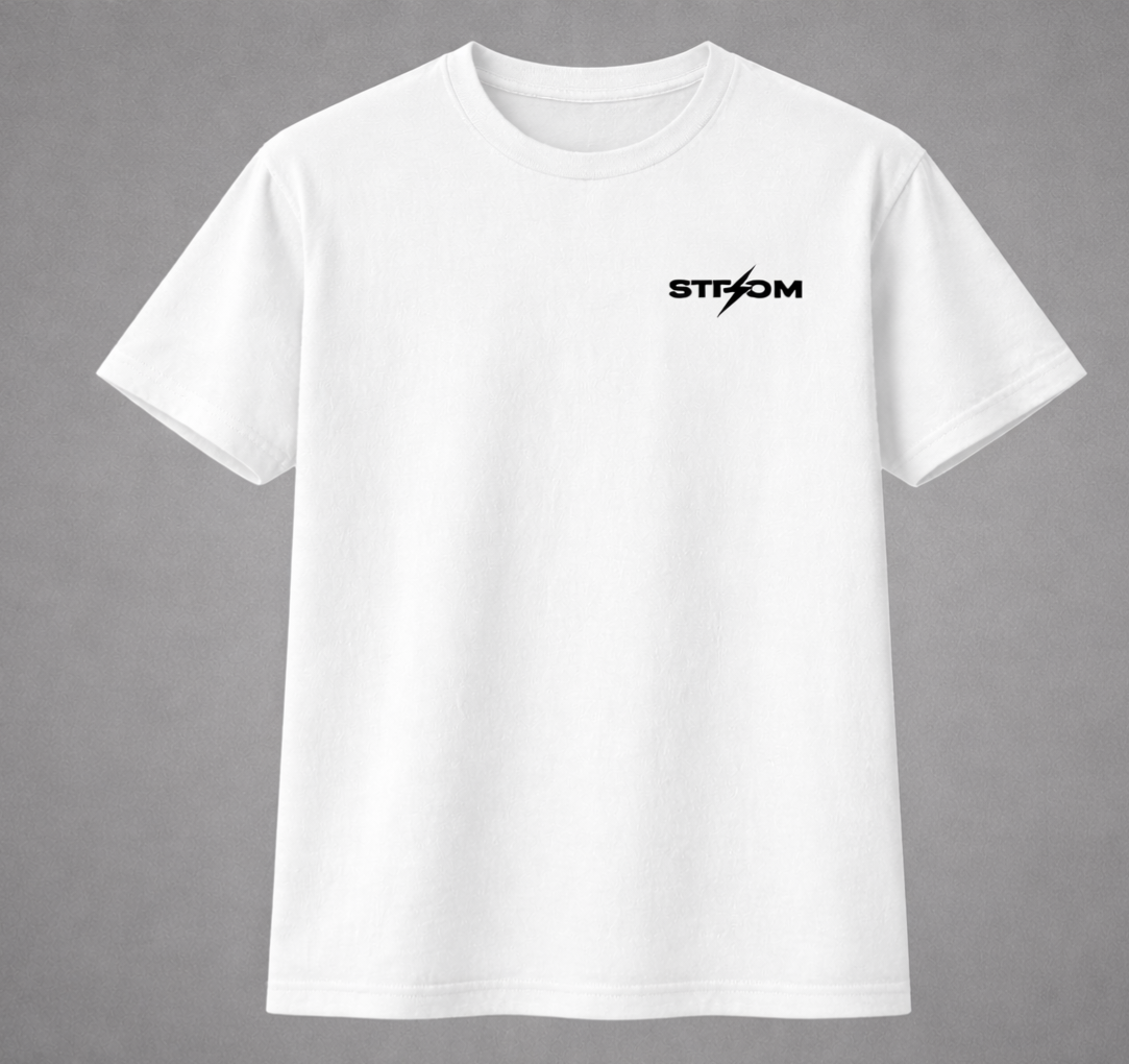 Tee shirt blanc 100% coton brodé