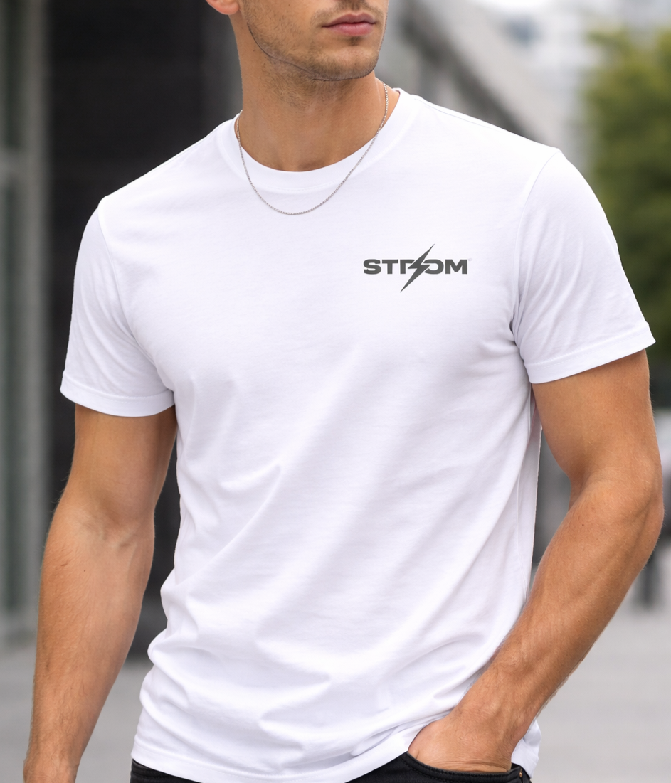 Tee shirt blanc 100% coton brodé