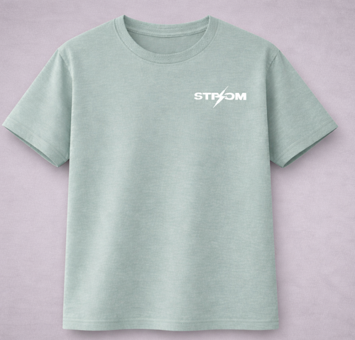 Tee shirt vert 100% coton brodé